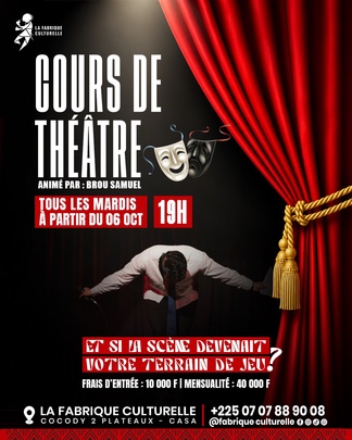 Affiche : Cours de théâtre avec Brou Samuel