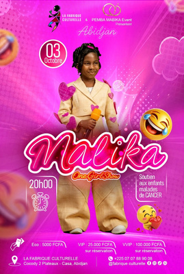 Affiche : Malika — One Girl Show