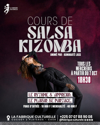Affiche : Cours de salsa & kizomba avec Kamagaté Lass